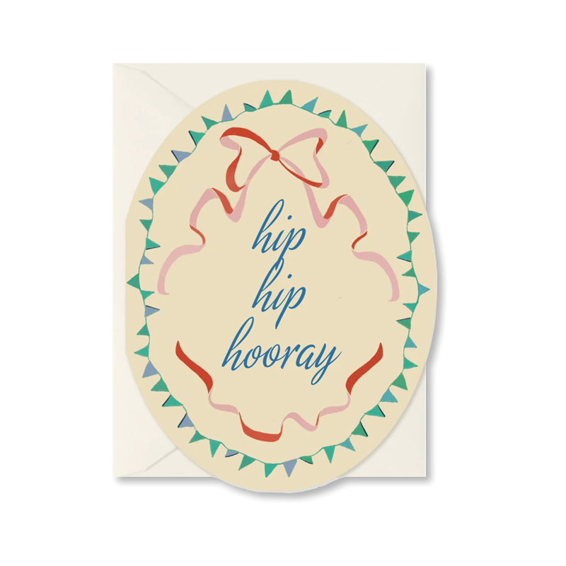 Hip Hip Hooray Oval Single Card