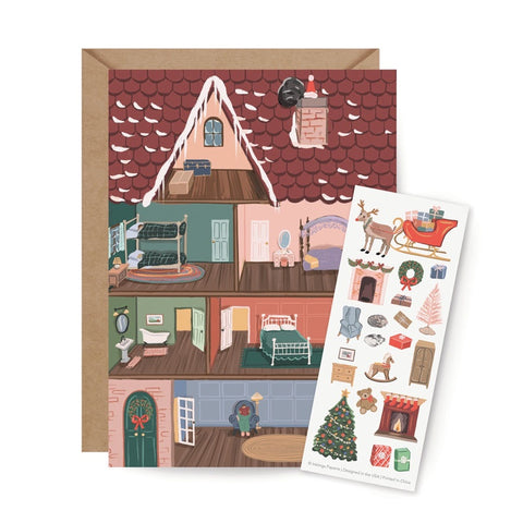 Holiday House Stikcer Scene Single Card