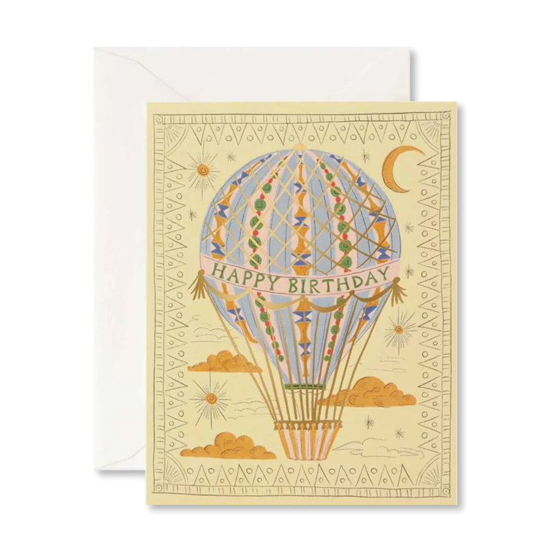 Hot Air Balloon Birthday Single Card