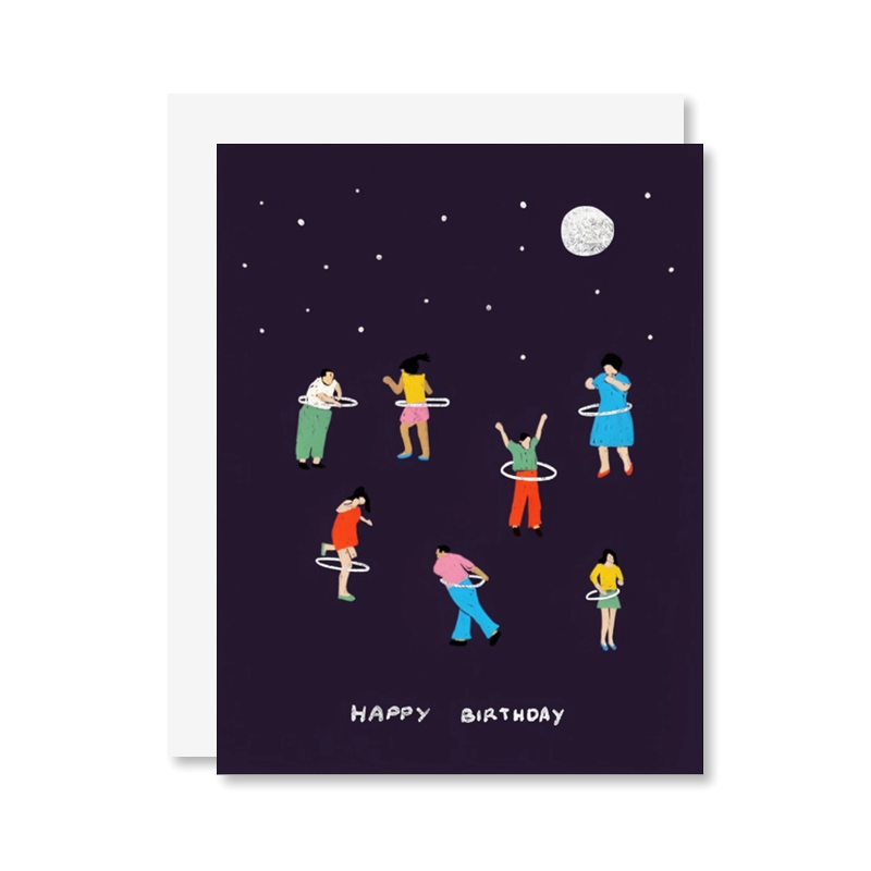 Hula Hoop Birthday Single Card