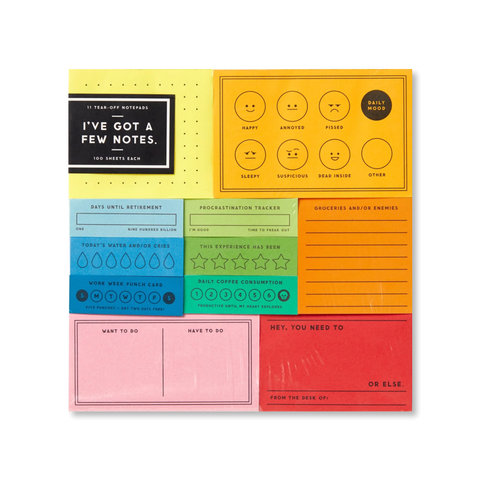 I've Got A Few Notes Notepad Set
