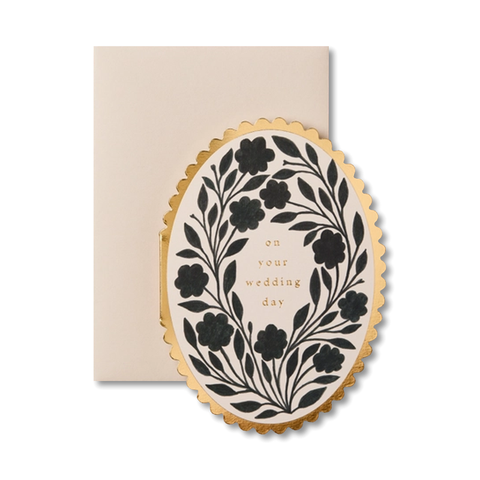 Ink Flora Wedding Day Single Card