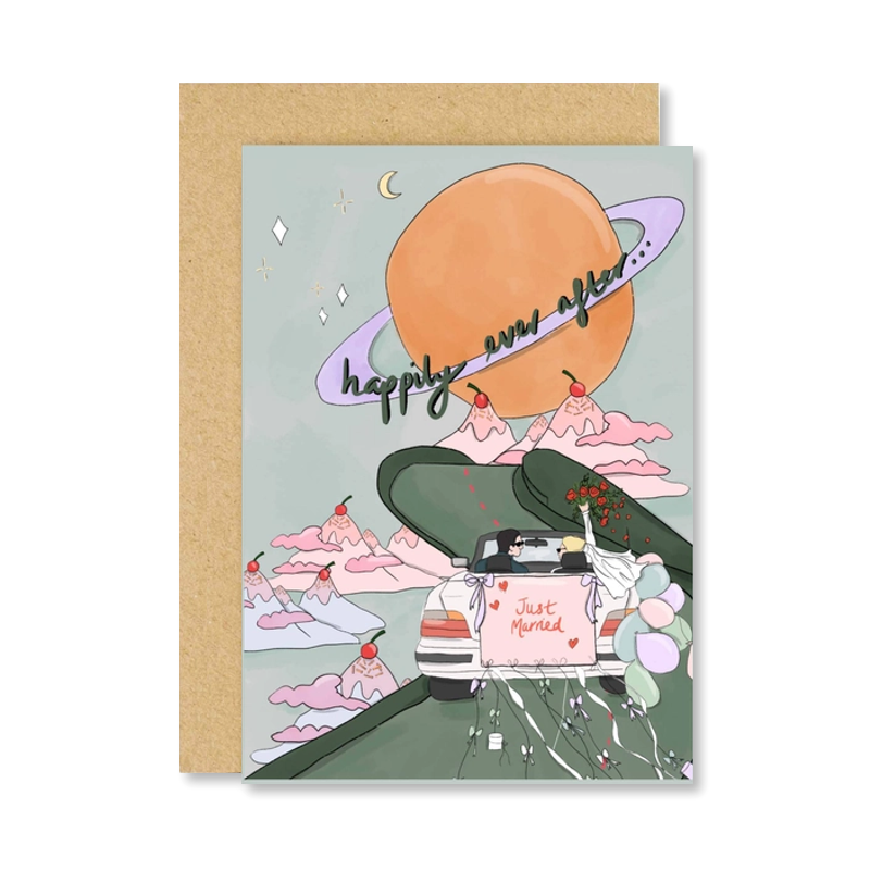 Into The Sunset Wedding Single Card