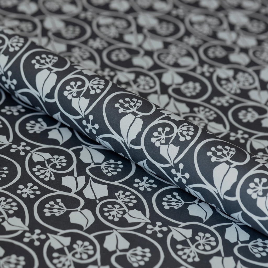 Blackthorn Ivy Stripe Patterned Paper Gift Wrap