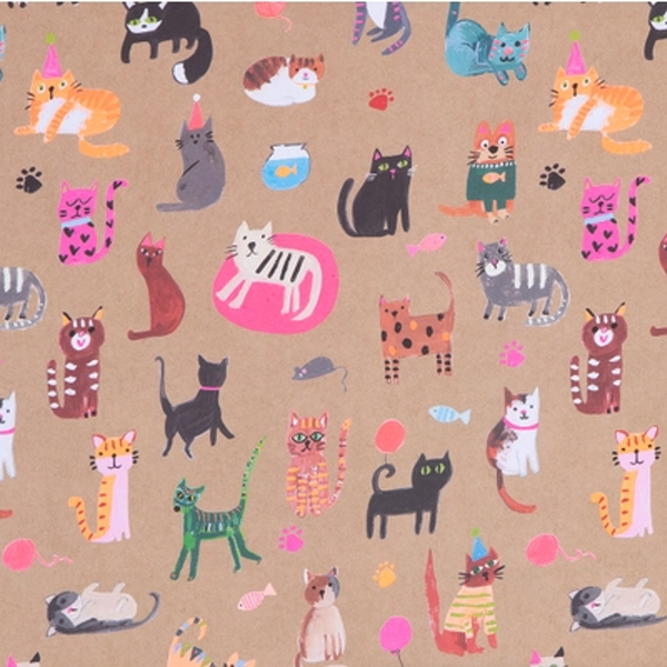 Kraft Cats Gift Wrap Sheet