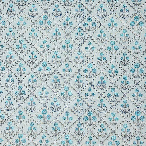 Floral Lattice Blue Opal Wrap Sheet