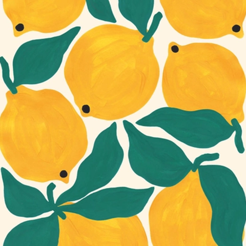 Lemons Gift Wrap Sheet