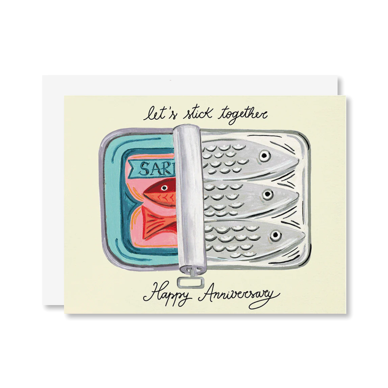 Let's Stick Together Sardines Single Card