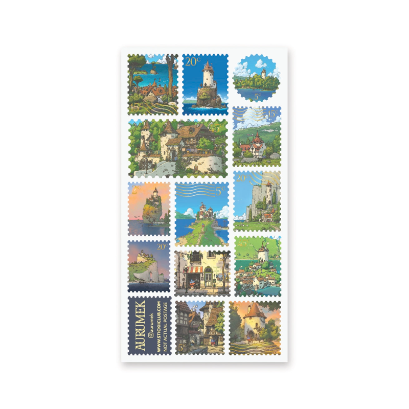 Magical Kingdom Stamps Sticker Sheet