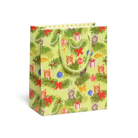Meowy Christmas Kitties Medium Gift Bag