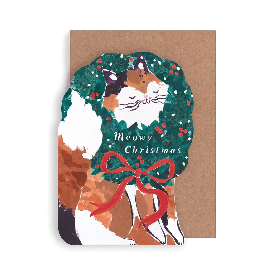 Cat Meowy Christmas Single Card