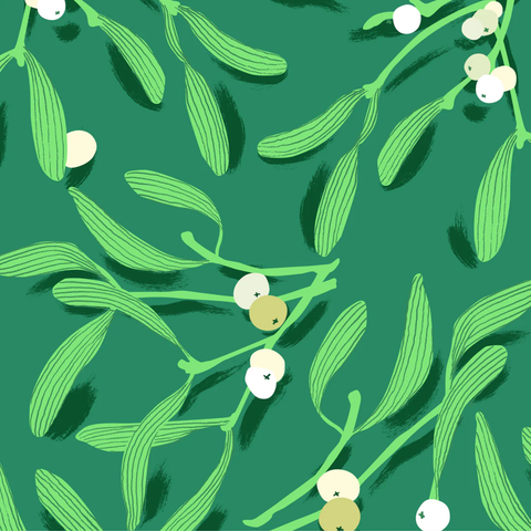 Mistletoe Holiday Gift Wrap Sheet