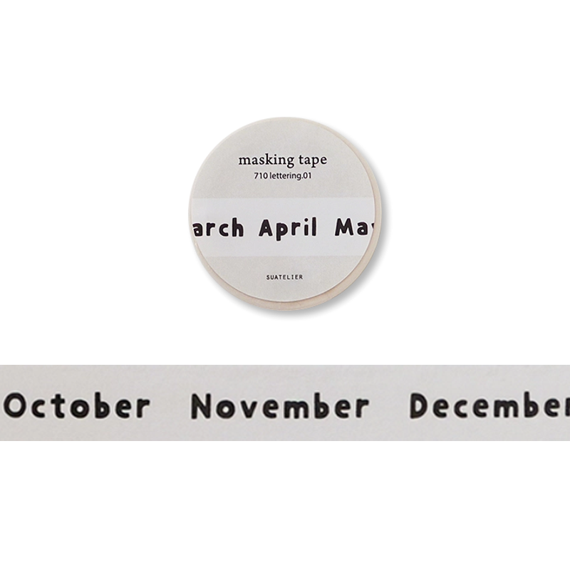 Month Lettering Washi Tape