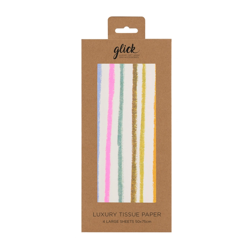 Multi Stripe Tissue Paper Pack