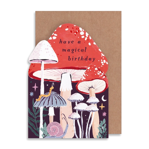 Mushroom Birthday Single Card