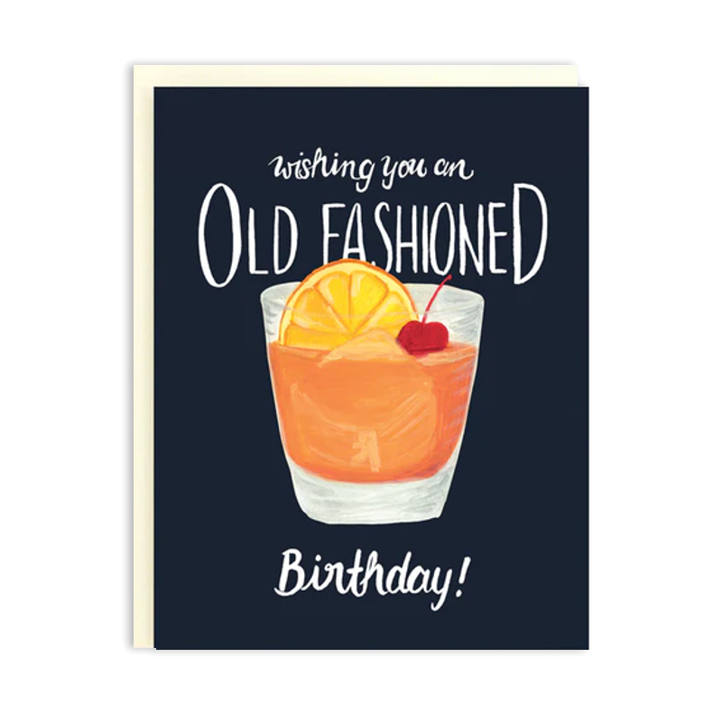 Old Fashioned Birthday Single Card