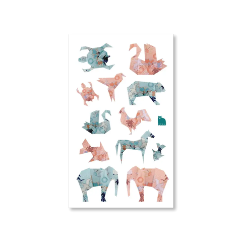 Origami Animals Sticker Sheet