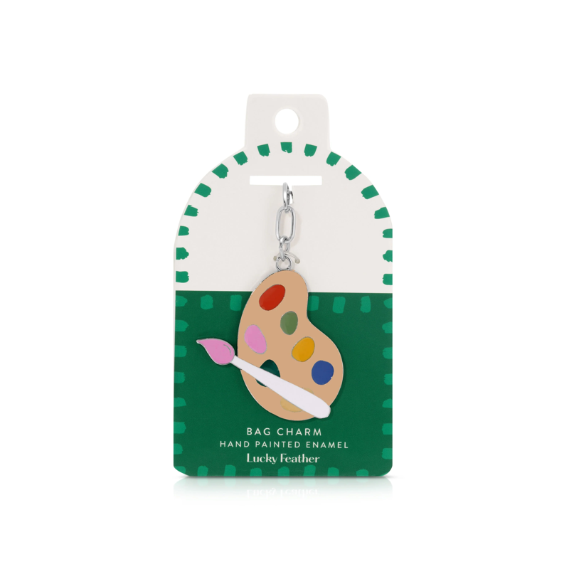 Paint Palette Enamel Bag Charm
