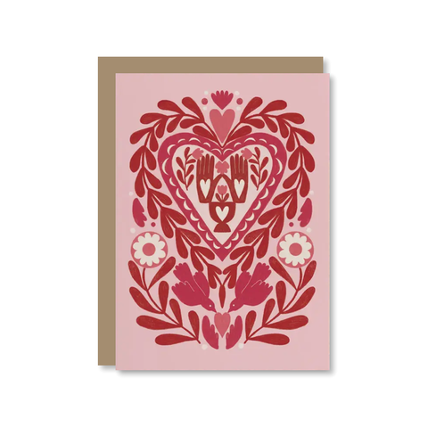 Paper Cut Heart Single Card