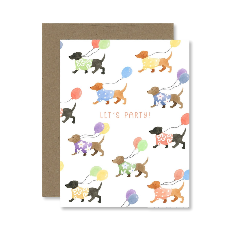 Let's Party Dogs Single Card