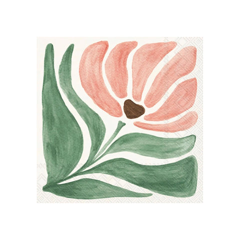 Modern Petals Peach Paper Napkins