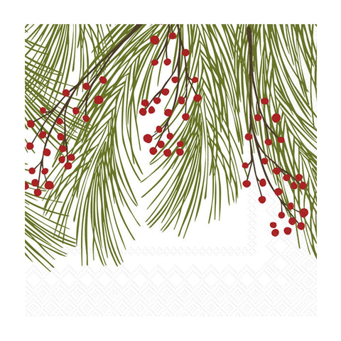 Winterberry Pine Paper Napkins