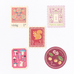 Postage Stamp Sticker Set Pack - Pink