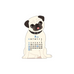 2025 Mini Pug Die Cut Calendar