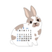 2025 Rabbit Die Cut Calendar