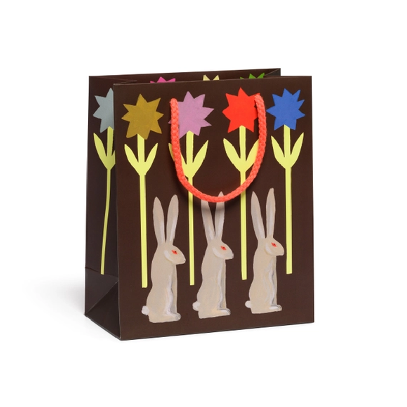 Rabbit & Flowers Medium Gift Bag