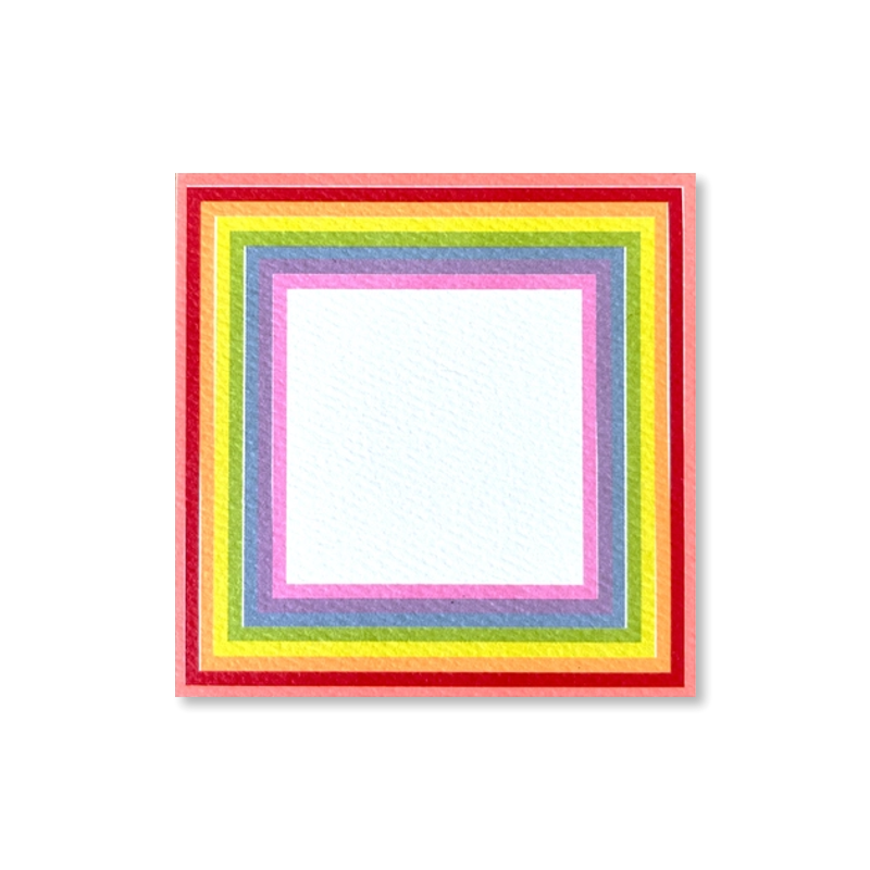 Rainbow Banner Square Mini Cards