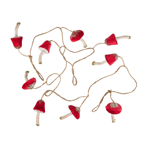 Red Velvet Mushroom Garland