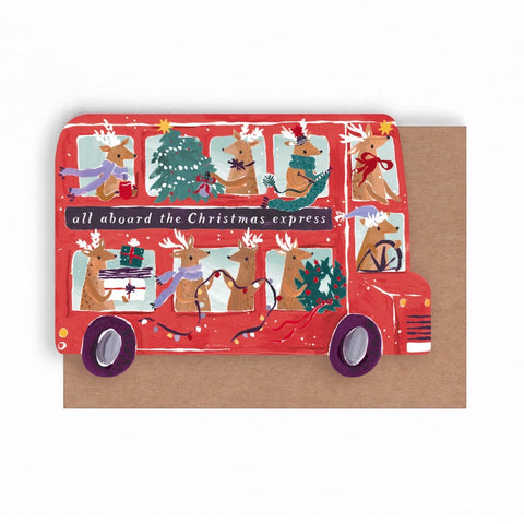Reindeer Bus Single Card