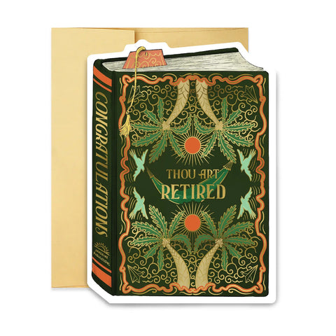 Thou Art Retired Book Cover Single Card