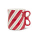 Red Stripe & Ribbon Mug