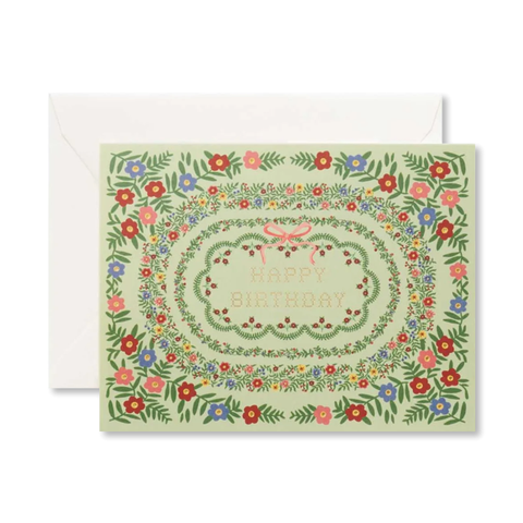 Rosette Birthday Single Card