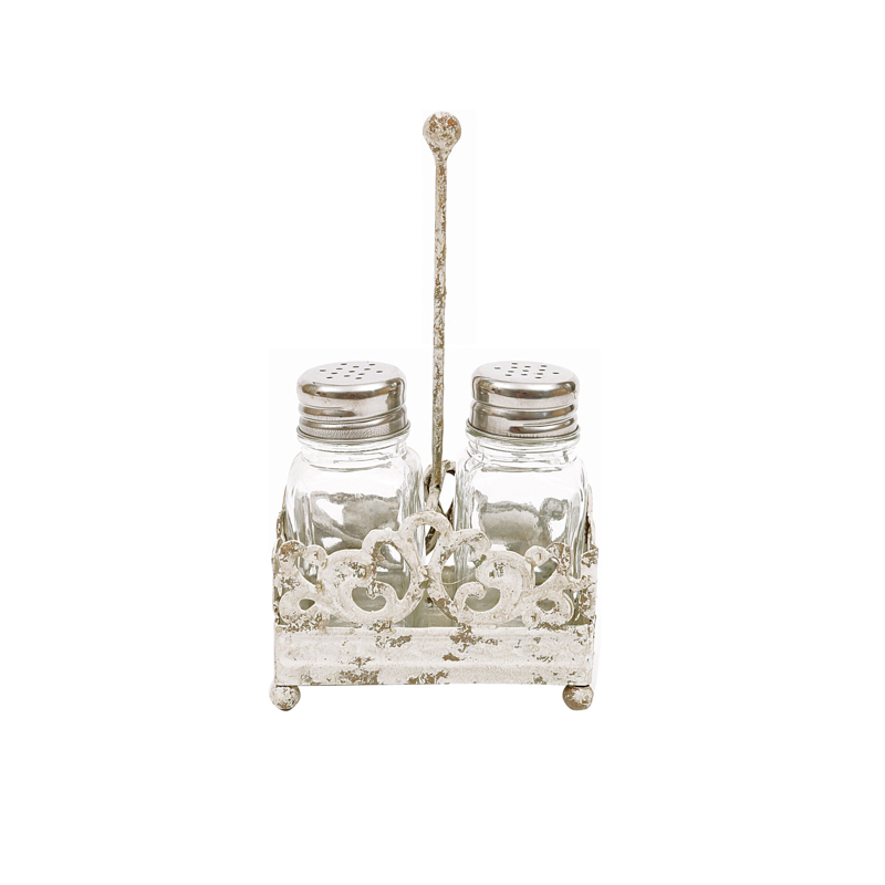 Rustic Salt & Pepper Shaker Caddy