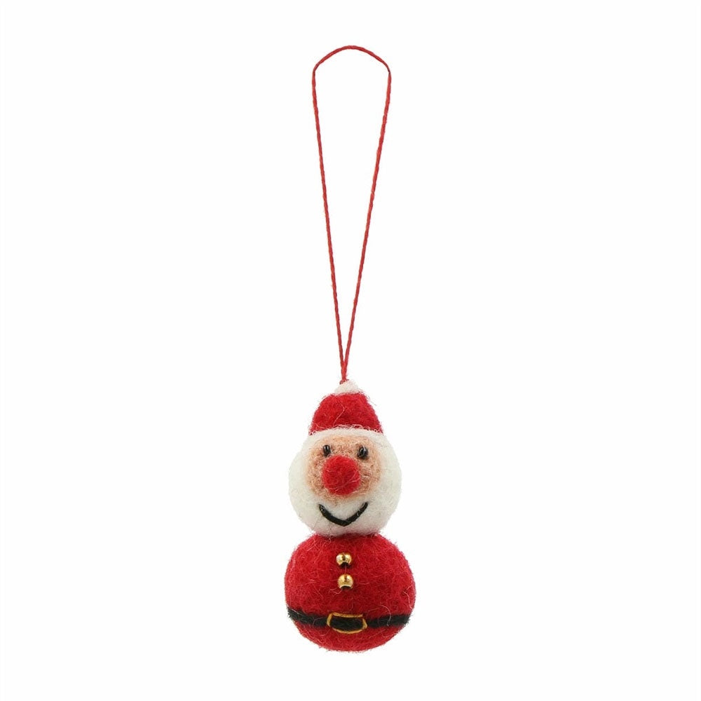 Small Felt Santa Ornament