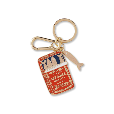 Rifle Paper Co. Sardines Enamel Keychain