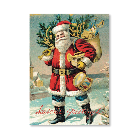 Season's Greetings Santa Single Card