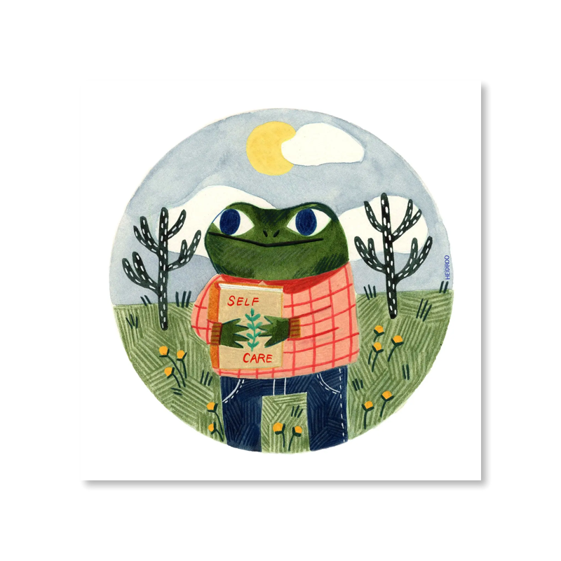 Self Care Toad Art Print