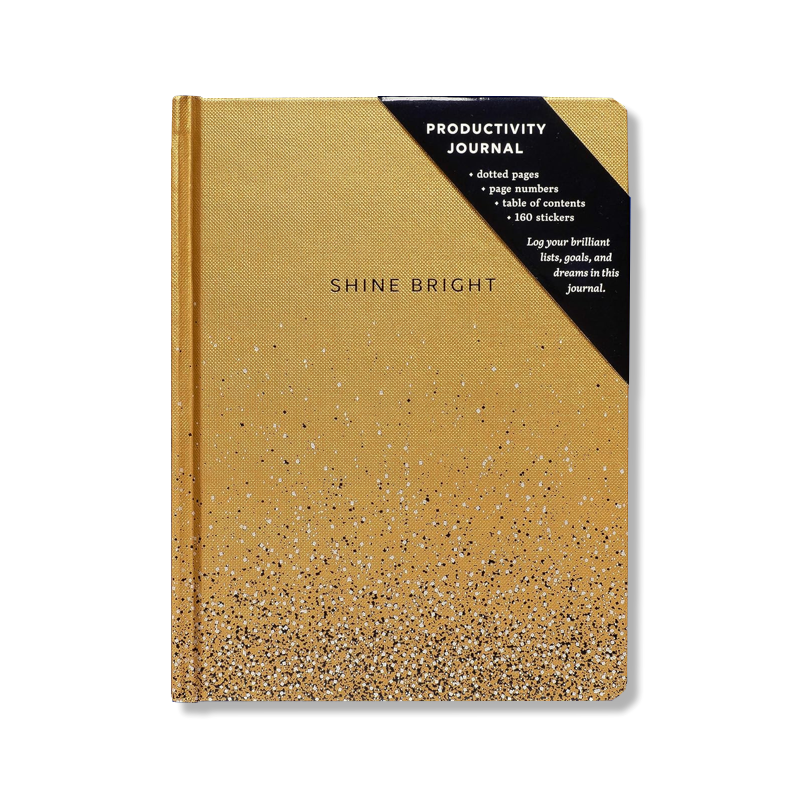 Shine Bright Productivity Journal - Gold