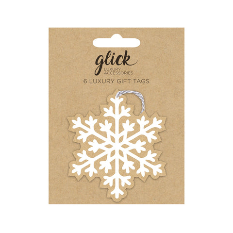 Snowflake Kraft Gift Tags S/6