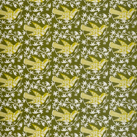 Moss Songbird Patterned Paper Gift Wrap