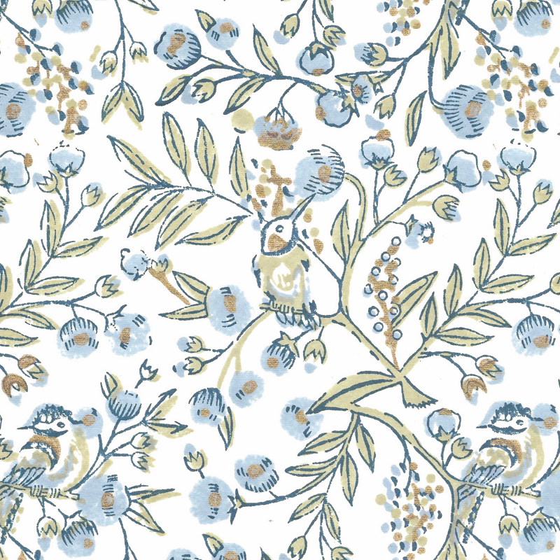 Song Birds Blue Stone Wrap Sheet