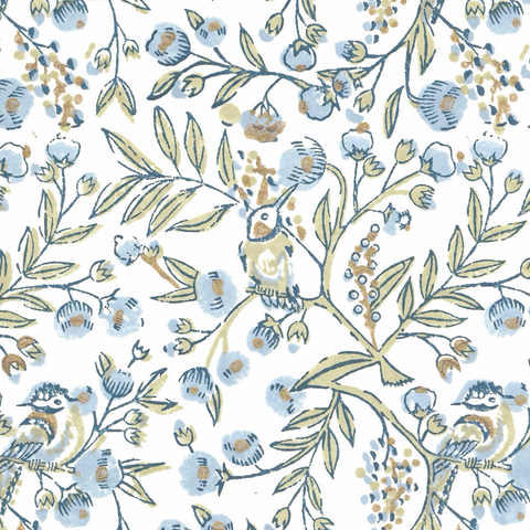 Song Birds Blue Stone Wrap Sheet