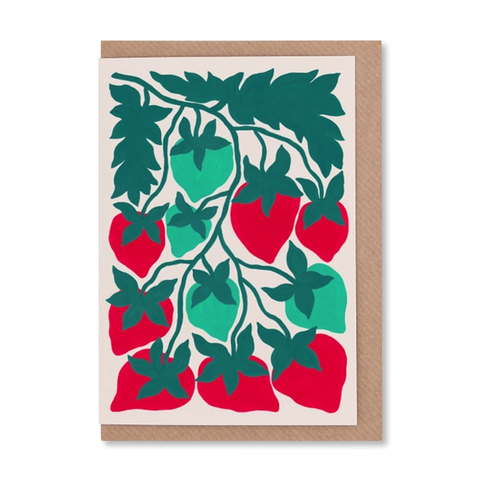 Strawberries Single Card