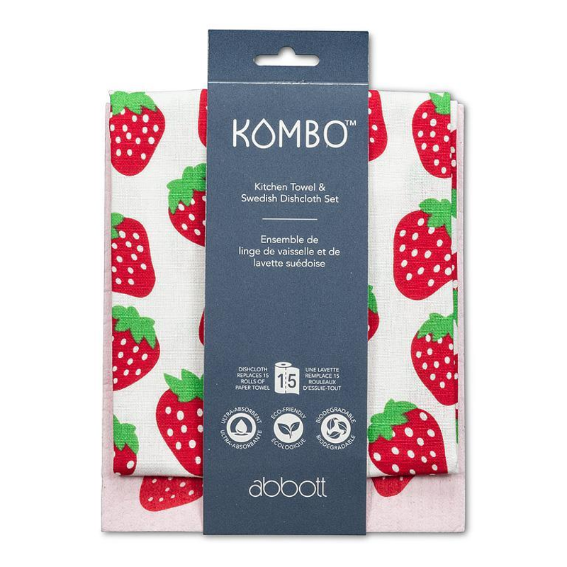 Strawberry Dishcloth & Kitchen Towel Set