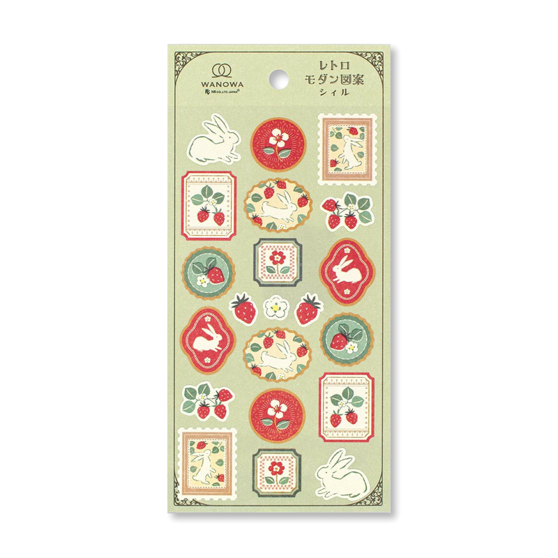 Strawberry Rabbit Sticker Set