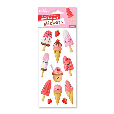Scratch & Sniff Stickers - Strawberry Treats